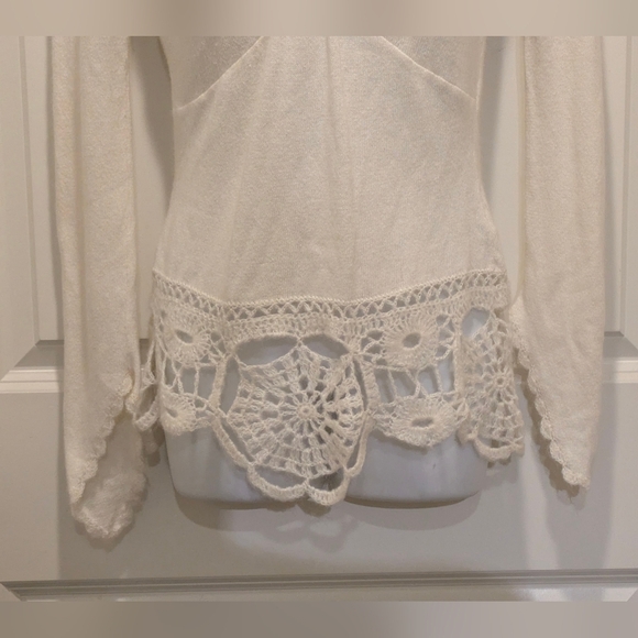 EUC Easel S Delicate Mohair Angora Blend Lace Detail Sweater - Picture 3 of 6